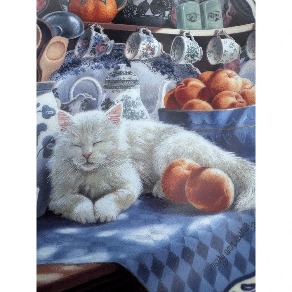 White Cat Collector Plate Bradford Exchange Mabel's Sunny Retreat Mary Ann Lashe